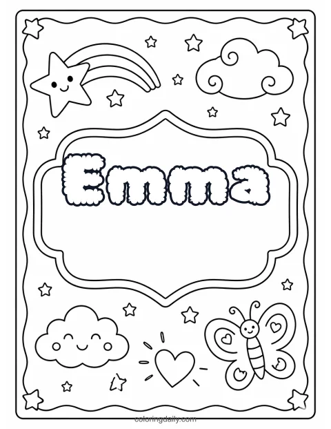 Emma: Cornice semplice per nome