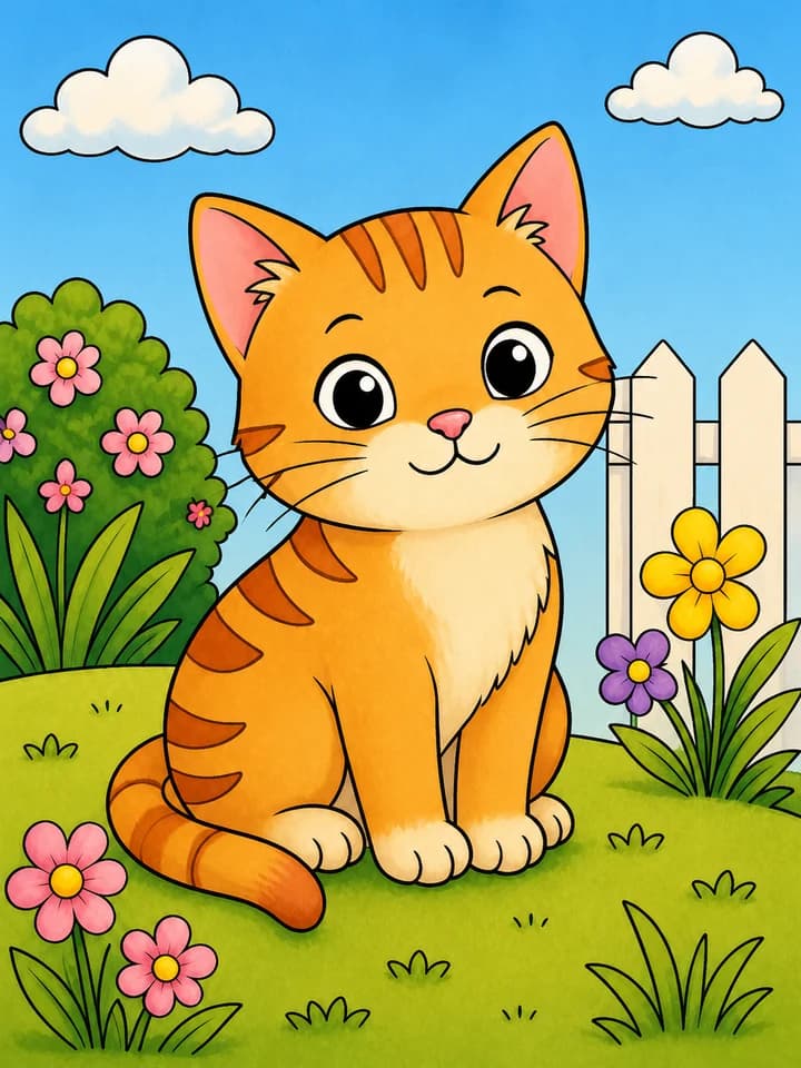 Esempio di colorizzatore IA in stile Illustrazione morbida per bambini