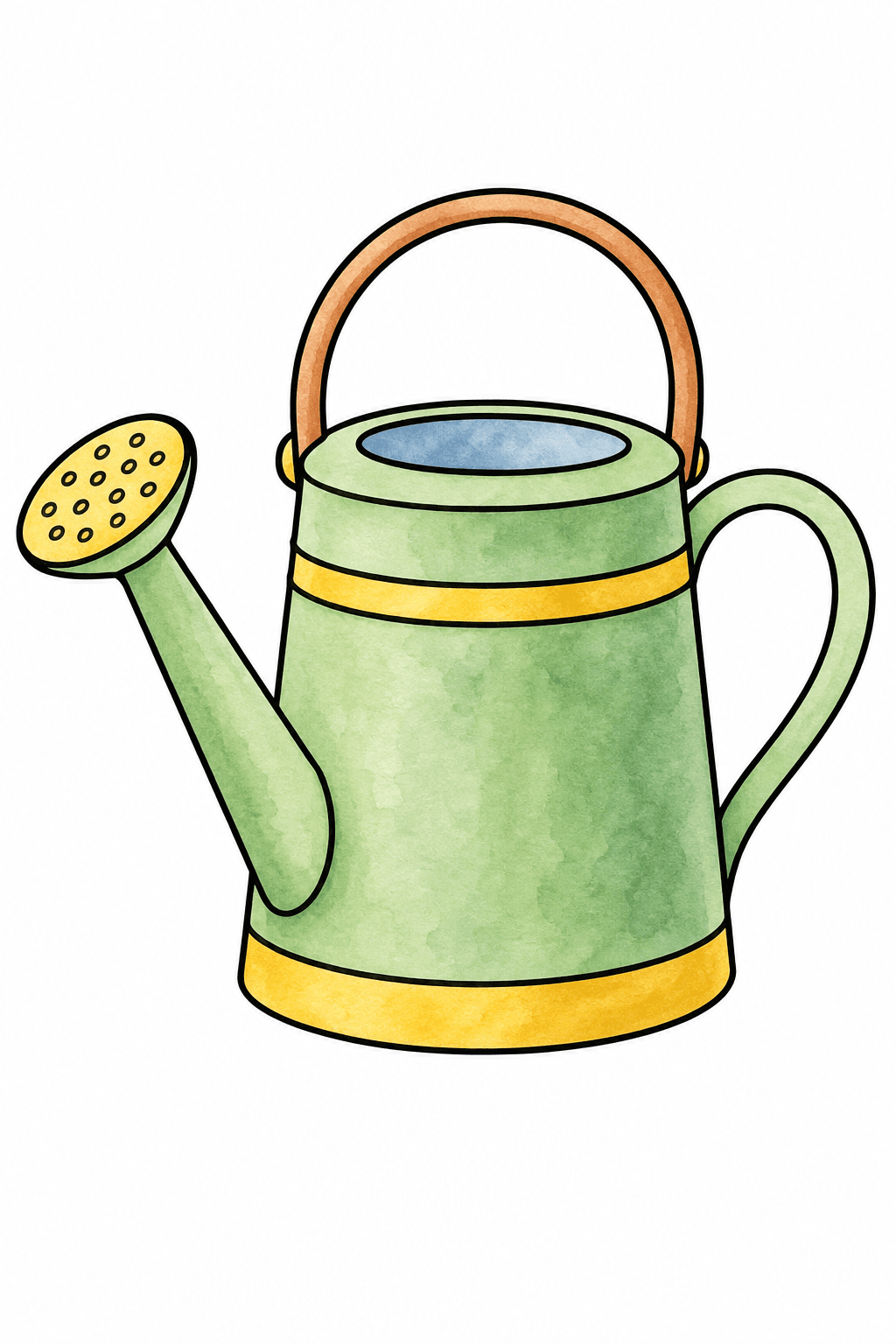Simple Adult Simple Watering Can watercolor colorized preview