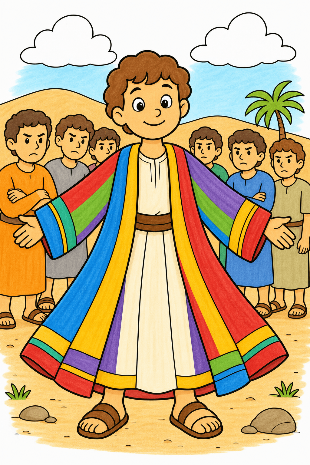Simple Bible Joseph Coat marker colorized preview