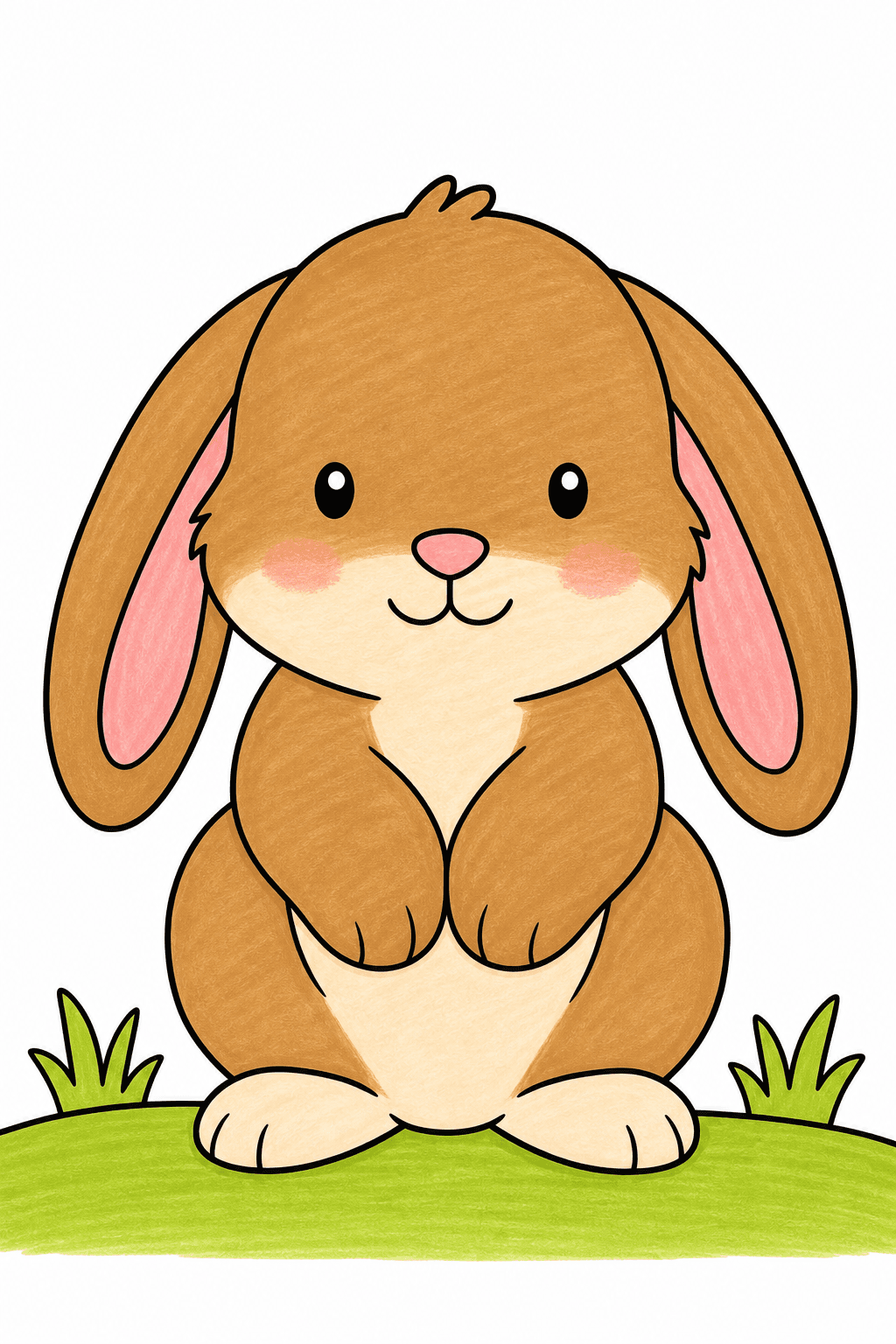 Floppy-Eared Baby Bunny Portrait marker colorized preview