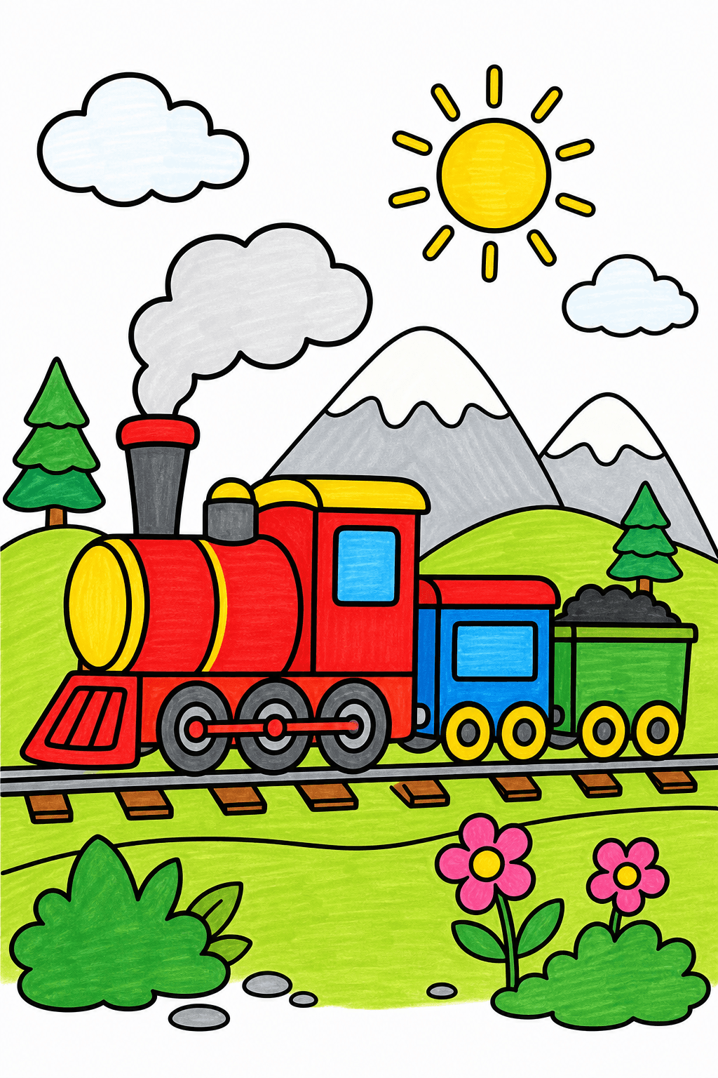 Bold and Easy Bold Easy Train marker colorized preview