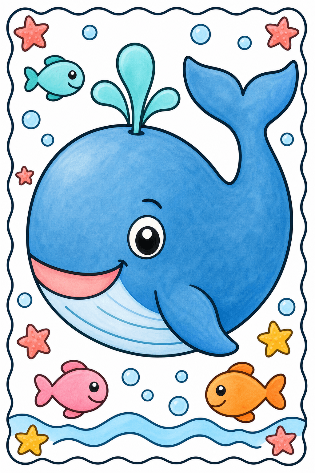 Bold and Easy Bold Easy Whale storybook colorized preview