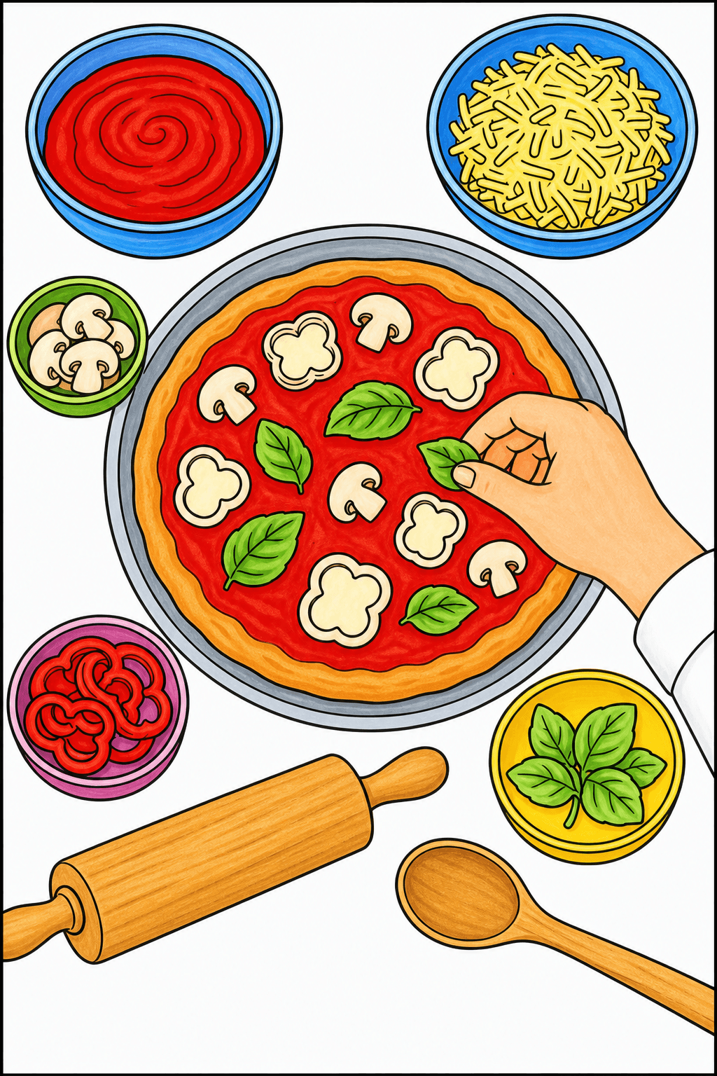 Pizza Food Pizza Recipe Tray marker colorized preview