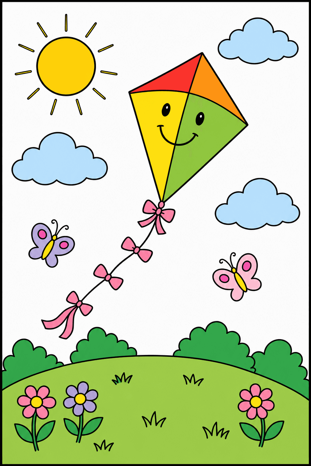 Easy Summer Kite clean-digital colorized preview